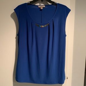 Blue top with metal accent